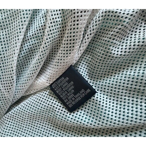 Vtg Members Only Mariner Jacket Full Zip Up Mens XL Teal & White 90s - Picture 8 of 14